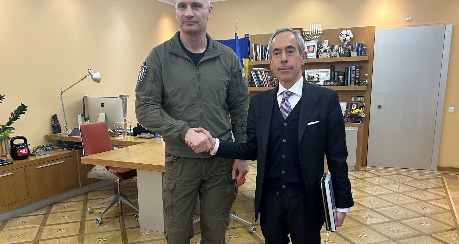 Meeting of the Ambassador Gazzanti Pugliese di Cotrone with the Mayor of Kyiv Vitali Klitschko