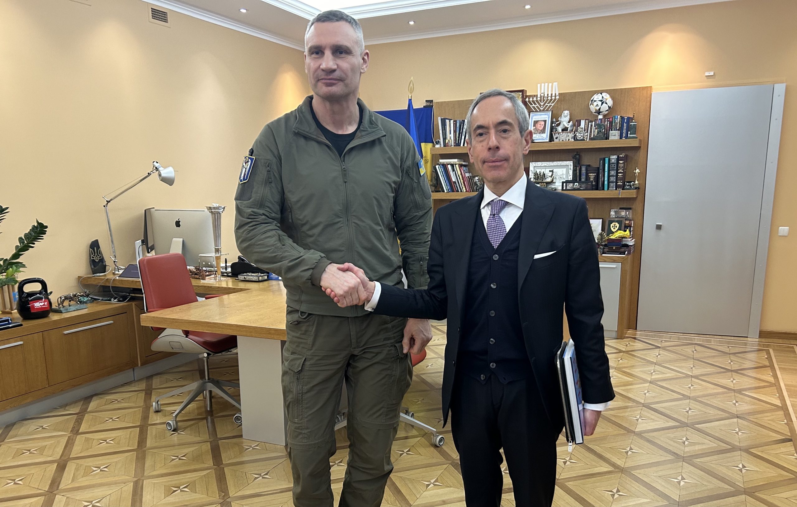 Meeting of the Ambassador Gazzanti Pugliese di Cotrone with the Mayor of Kyiv Vitali Klitschko